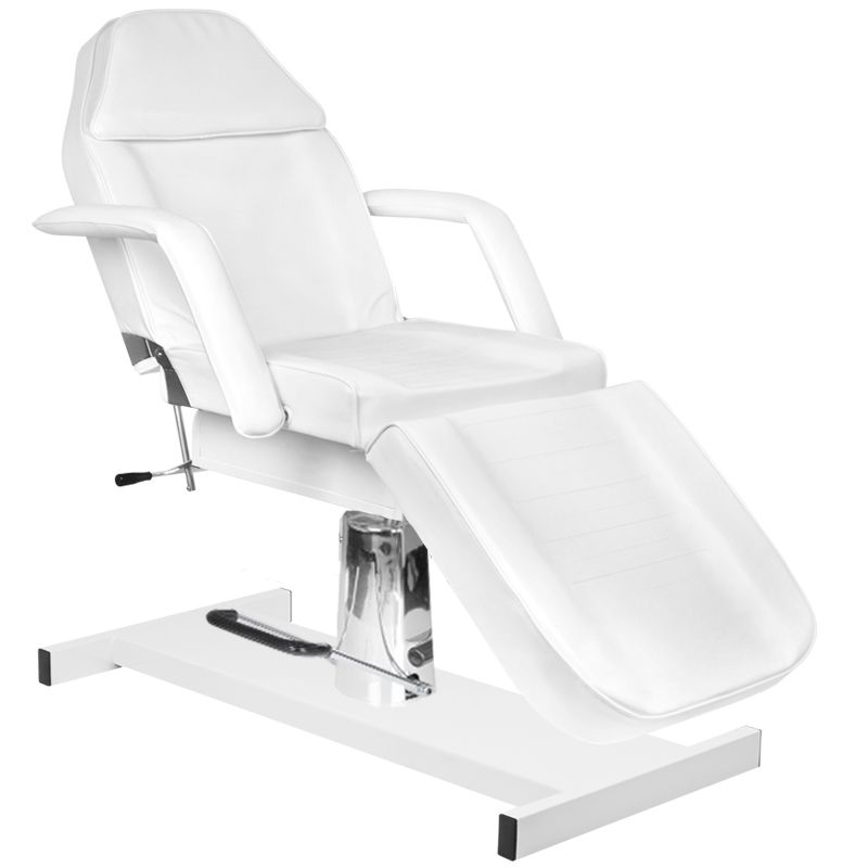 Fotel kosmetyczny Classic 210 biały regulowany hydraulicznie