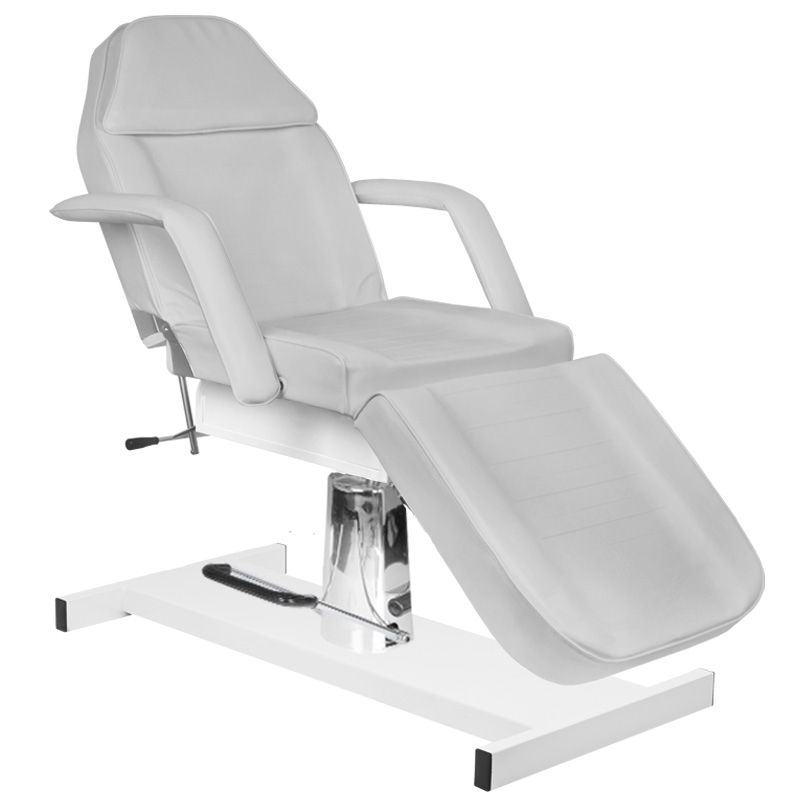 Fotel kosmetyczny Classic 210 szary regulowany hydraulicznie