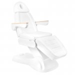 Fotel kosmetyczny LUX 273B elektryczny biały + taboret AM-304
