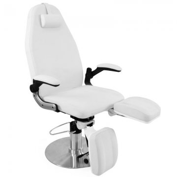 Fotel podologiczny AZZURRO 713A hydrauliczny biały
