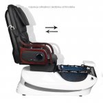 Fotel podologiczny SPA AS-261 biało-czarny z funkcją masażu