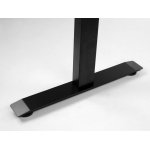 Habys biurko FlexiDesk: stelaż z elektryczną regulacją (2 silniki, czarny), blat biurka (120x60 cm, gr. 25 mm, czarny)