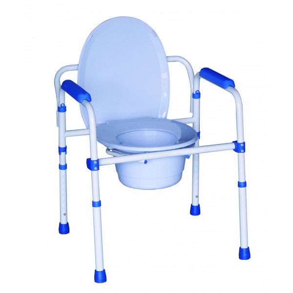 Herdegen BLUE STEEL 3w1 krzesło toaletowe fotel sanitarny składany